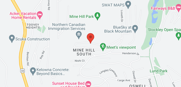 map of 1310 Mine Hill Drive